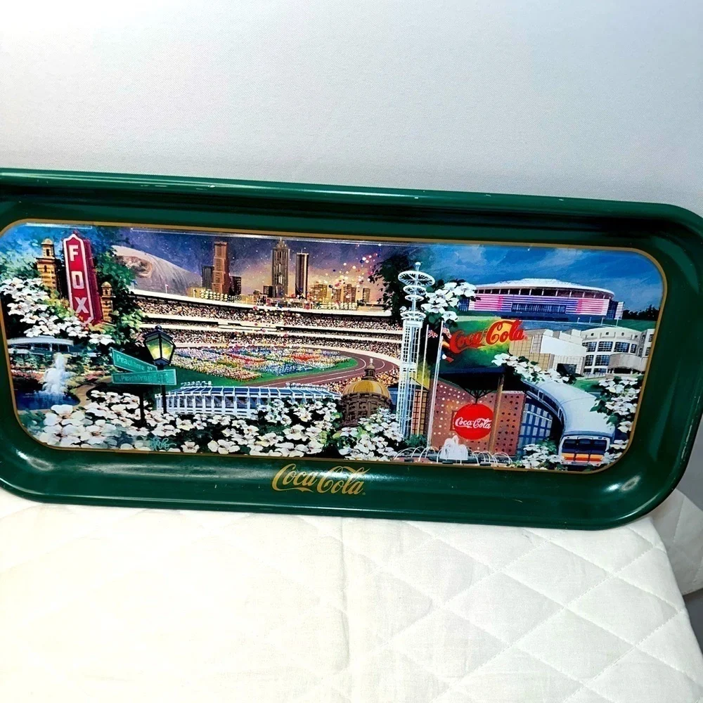 Vintage 1996 Coca Cola Atlanta Our Town Tray Atlanta Georgia USA